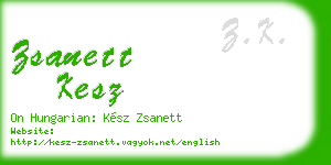 zsanett kesz business card